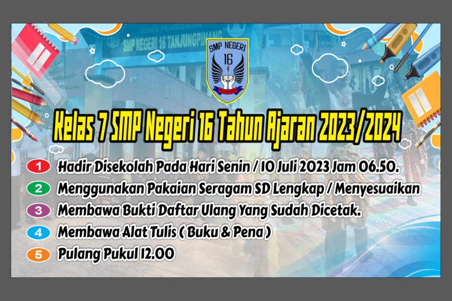 INFO CALON PESERTA DIDIK BARU TAHUN AJARAN 2023-2024